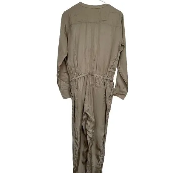 ATM Anthony Thomas Melillo Micro Twill Jogger Jumpsuit Willow Bark XS NWOT - Picture 7 of 10